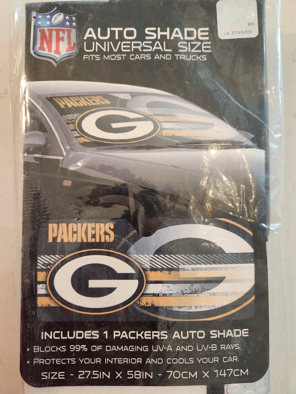 NFL Green Bay Packer Auto Shade
